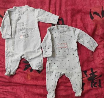 Lot pyjama bébé bleu clair