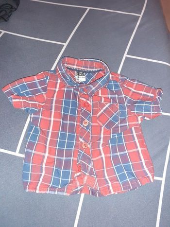 Chemise garçon manches courtes  3 mois
