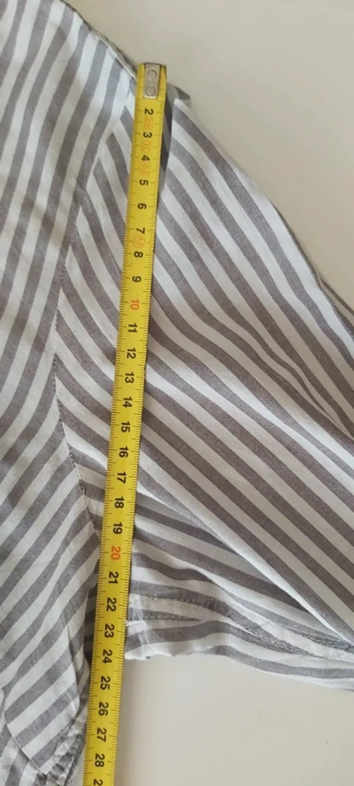 Chemise blanche rayée grise XL - photo numéro 7