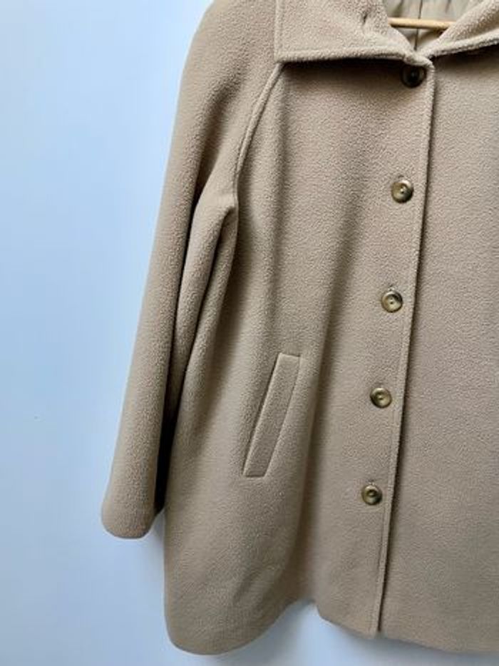 Manteau mi-long polaire moumoutte beige La Maison du Jersey taille 46 - photo numéro 6