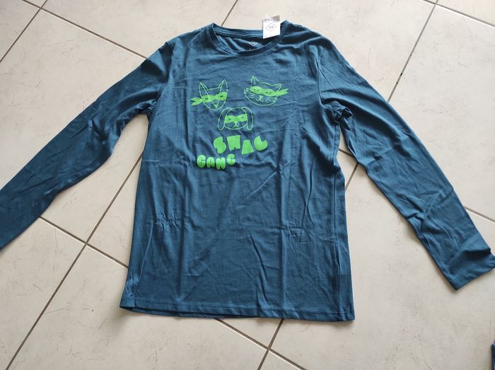 Lot de 2 tee shirt manches longues 11-12 ans garçon neuf étiqueté - photo numéro 3