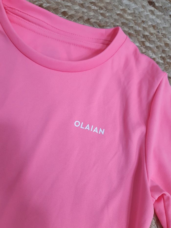 Tee shirt maillot de bain rose Olaian 4/5 ans - photo numéro 2