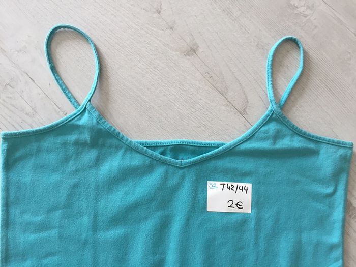 502-Débardeur turquoise T 42/44 - photo numéro 5