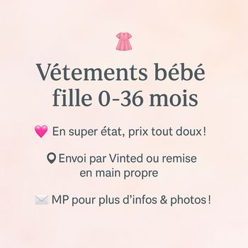 Vétements bébé fille 0-36 mois