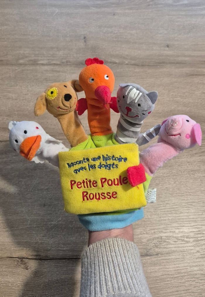 Livre gant marionnette Petite poule rousse - photo numéro 2