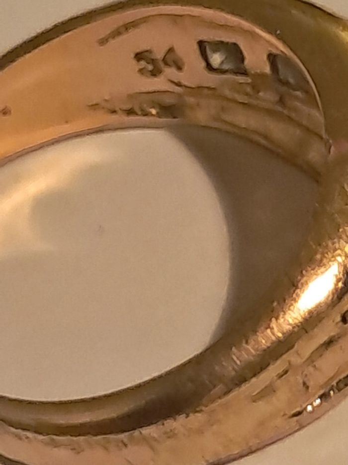 bague plaquée or et pierres vintage - photo numéro 7