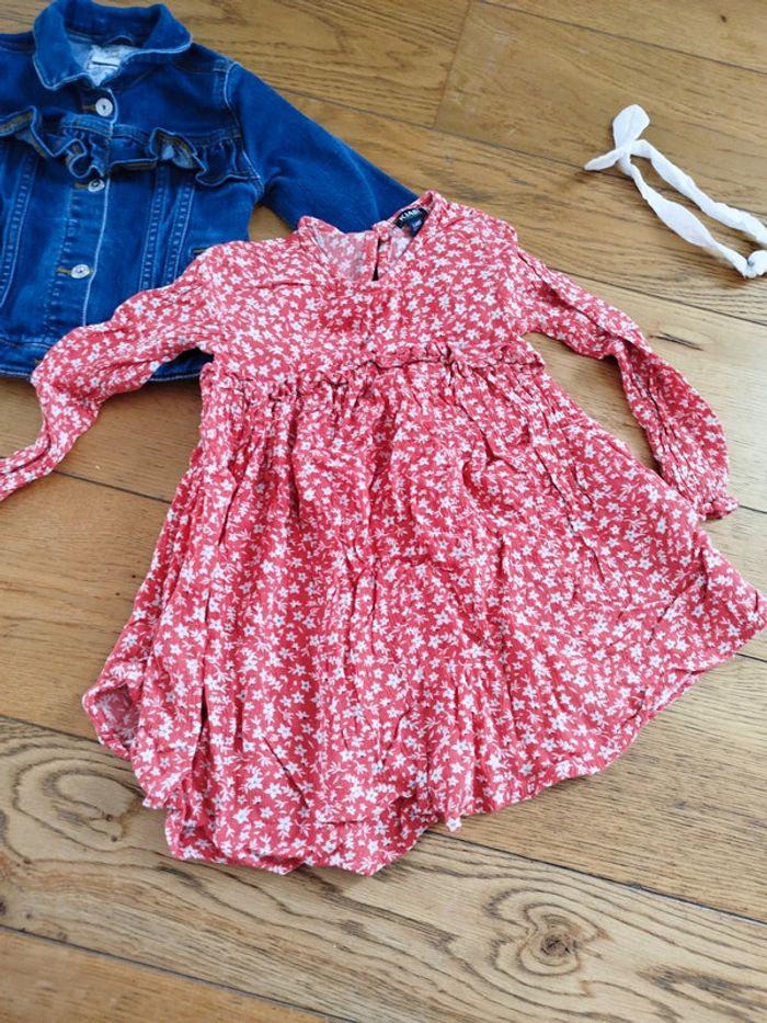 Lot robe + veste en jeans - photo numéro 3