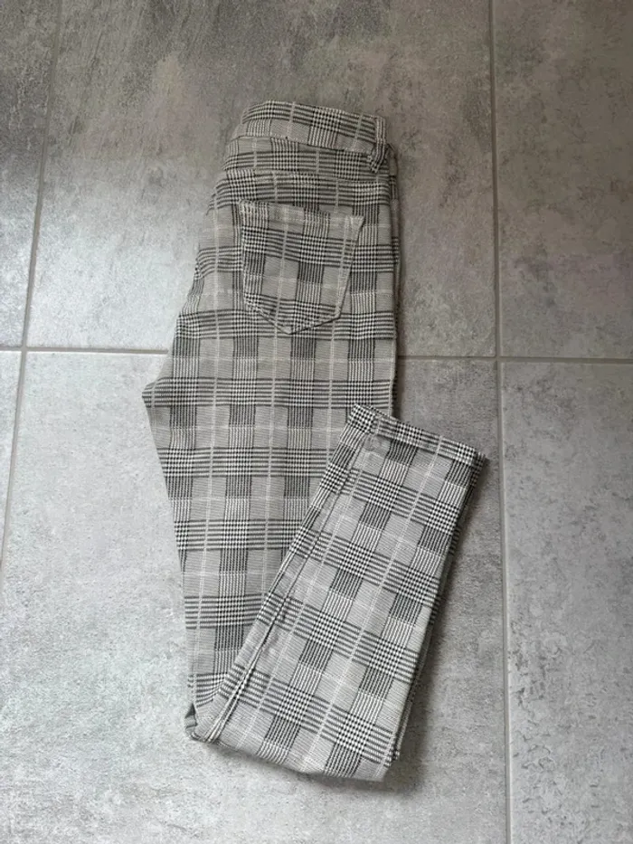 Legging Absolu Paris à carreaux femme gris taille 36