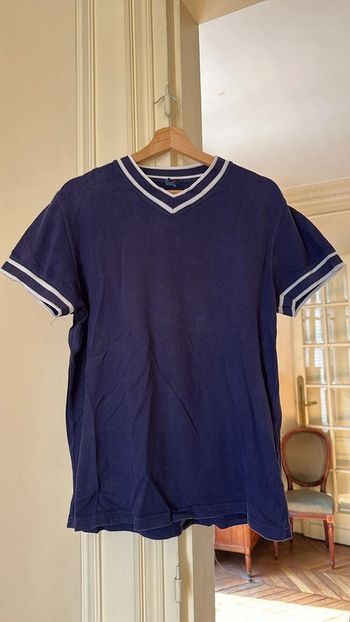 Tee-Shirt Col V vintage marine