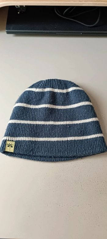 Bonnet sergent major marinière bleu et blanc taille 56/57