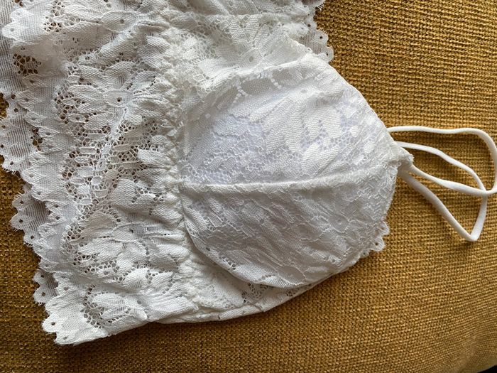 Bustier blanc à dentelle, taille XL - photo numéro 7