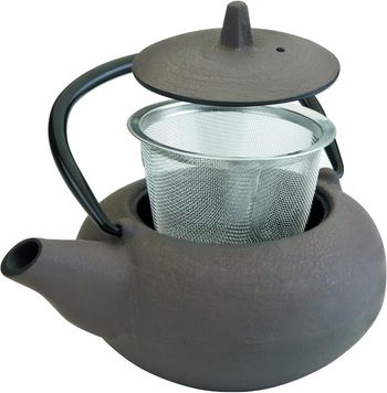Théière en Fonte Laos, 0,3 Litre, Intérieur Émaillé, Compatible avec les Plaques à Induction