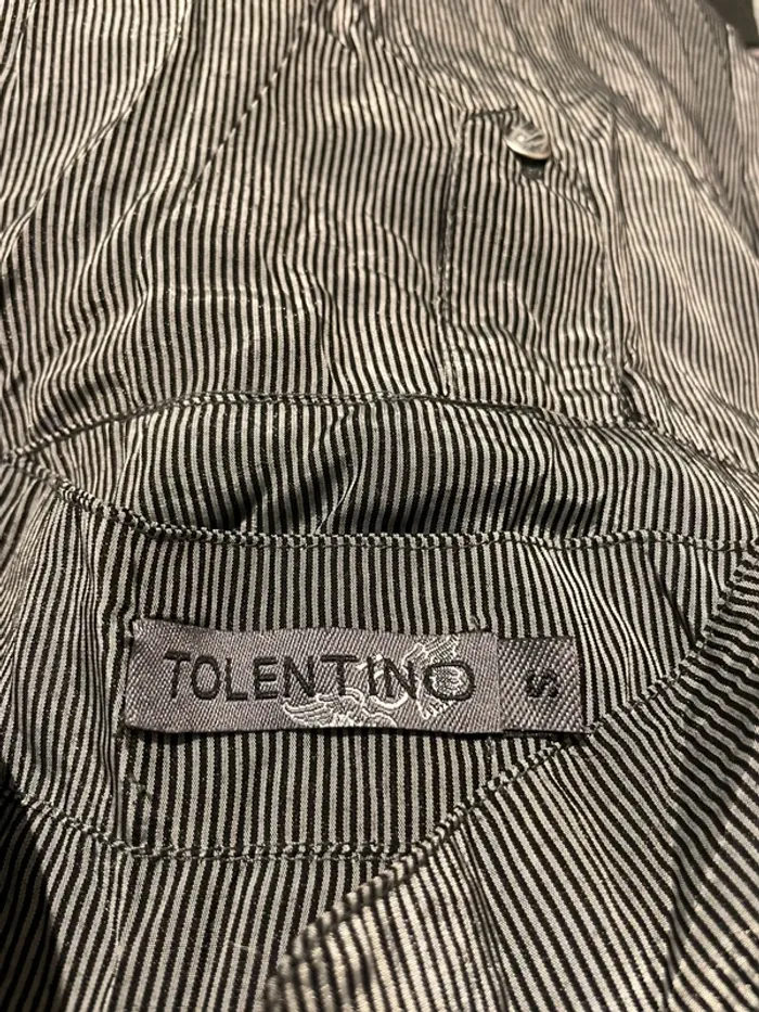 Robe chemise noire rayée Tolentino – Taille S - photo numéro 8