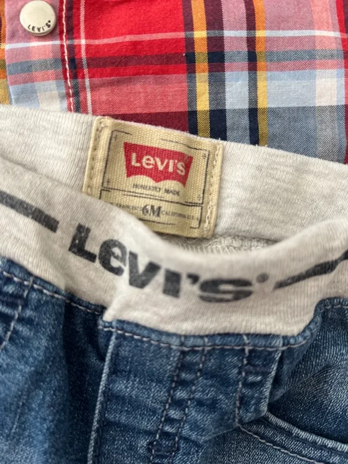 Ensemble Levi’s bébé garçon – 6 mois (chemise + jean) - photo numéro 2