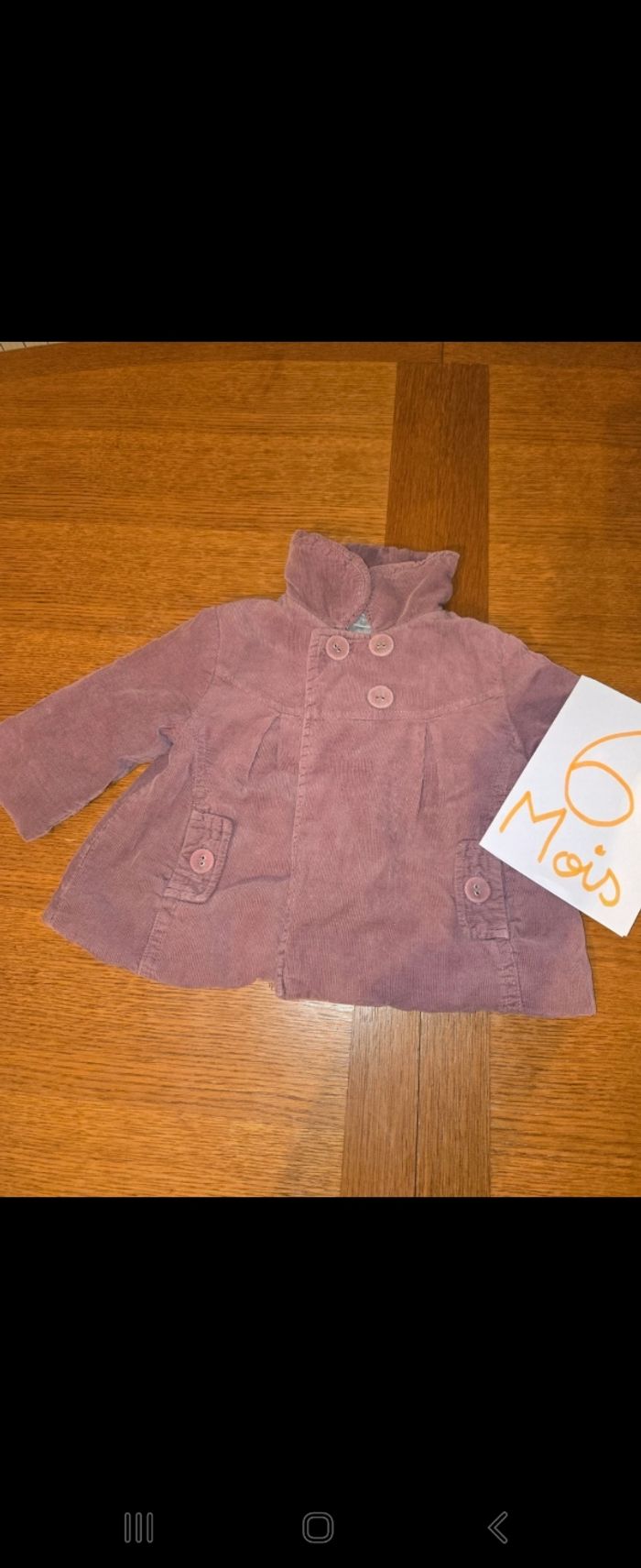 Manteau velours chaud