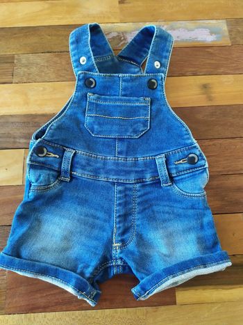 Salopette short jeans T62