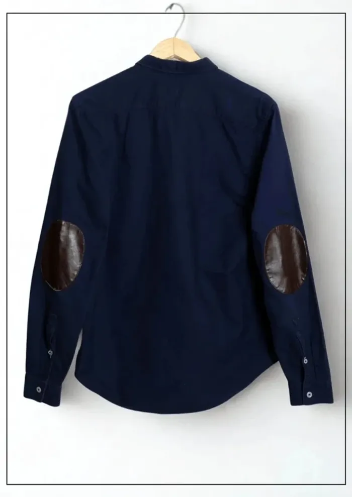 Chemise bleu marine Navy shirt Zara Man • Taille M - photo numéro 4