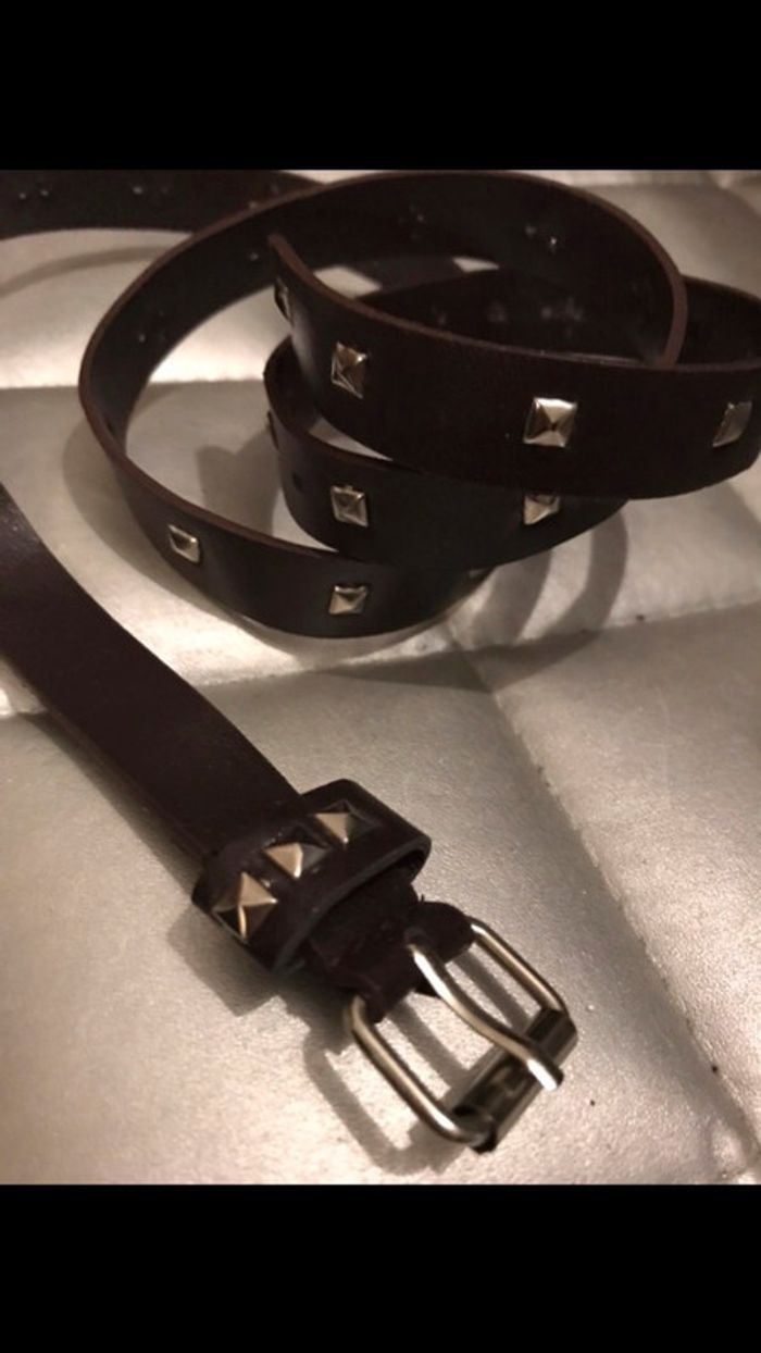 Ceinture fine marron neuve