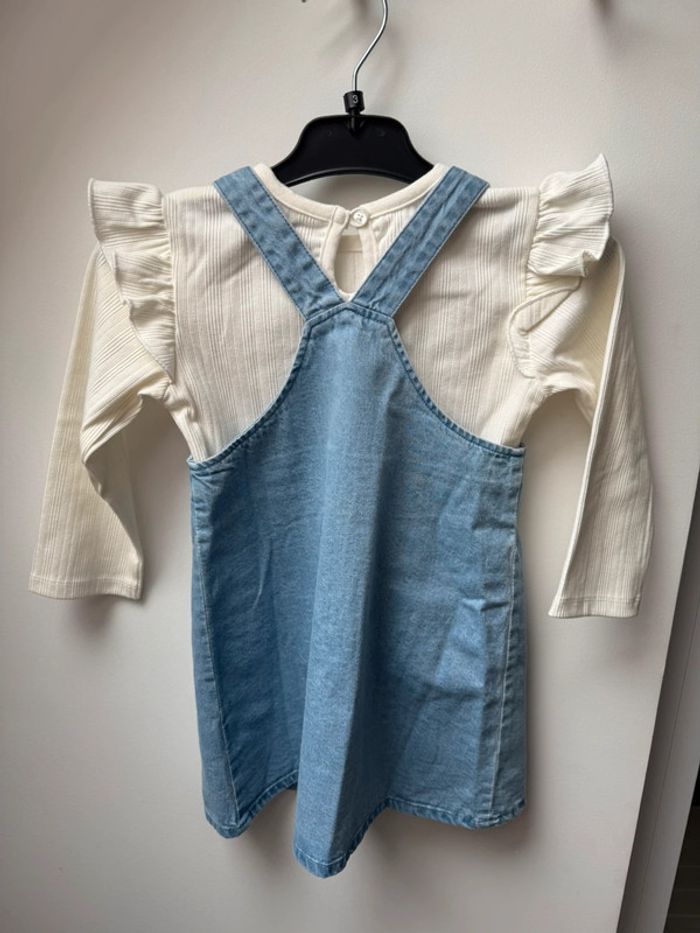 Robe jean et t shirt côtelé 92 cm - photo numéro 3