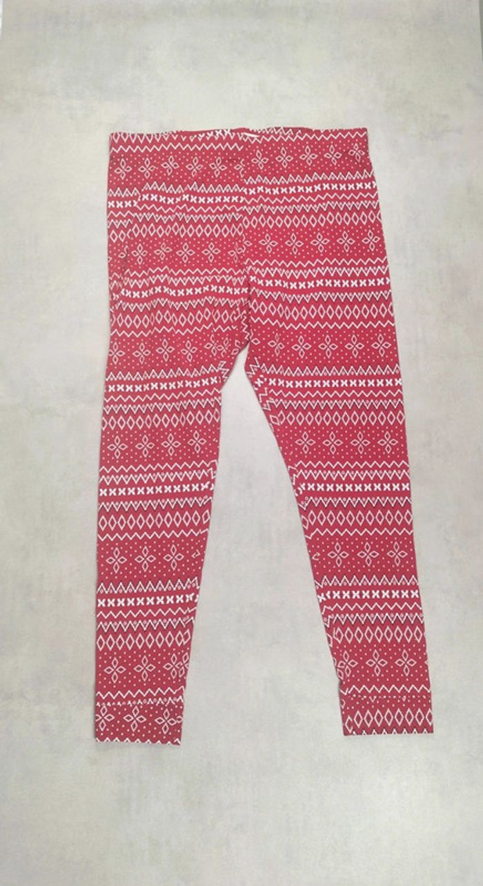 Ensemble pyjama H&M rouge motifs nordiques – Taille XL - photo numéro 2