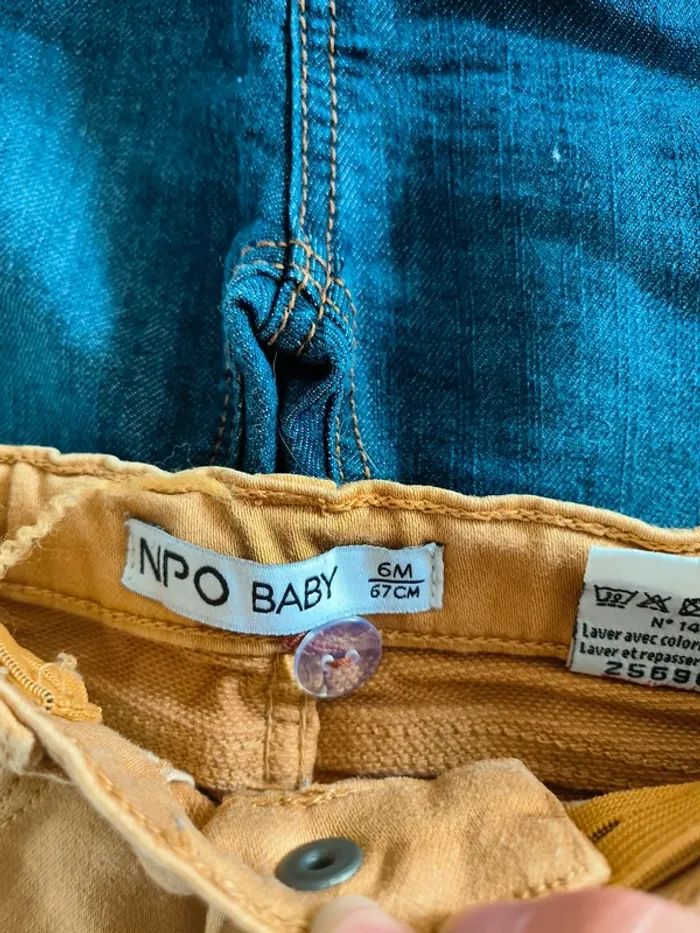 Lot de 4 pantalons bébé garçons 6 mois - NPO Baby, Primark, Influx et Tape à l'oeil - photo numéro 3
