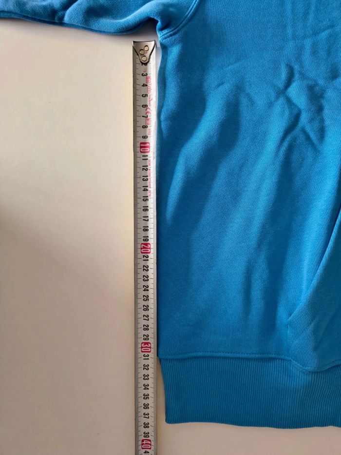 🐊 Sweatshirt Lacoste à capuche molleton Loose Fit bleu ciel - photo numéro 4