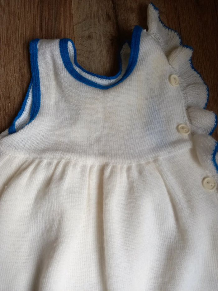 Robe vintage, blanche et bleu, 1 an - photo numéro 15