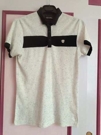 Polo écru noir " Blvck" en T.L