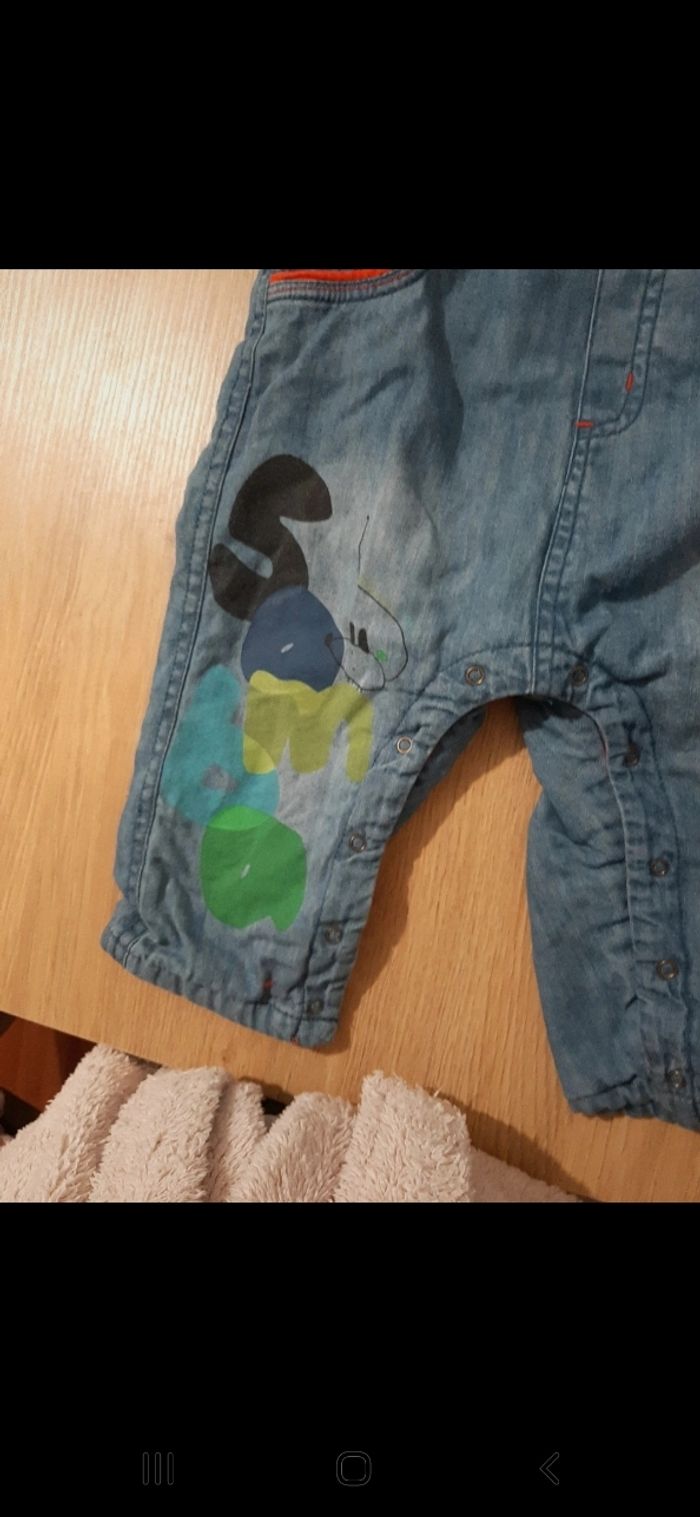 Ensemble salopette t-shirt manches longues taille 12 mois - photo numéro 3