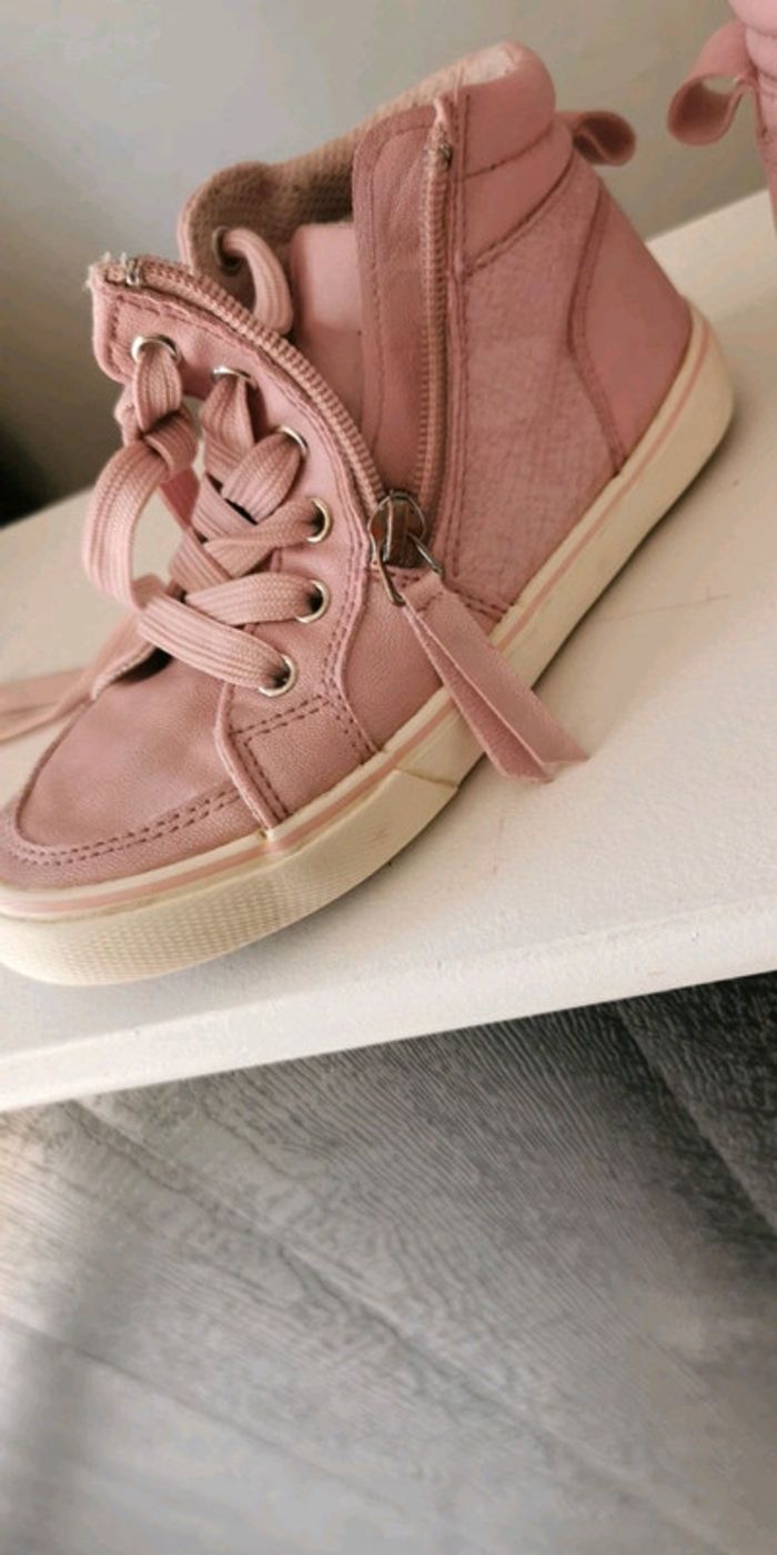 Chaussure montante rose - photo numéro 4