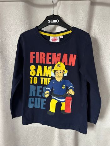 T-shirt marine Sam le pompier 6 ans Gemo 