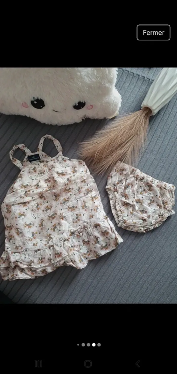 Lot vetements été bébé fille 6 mois - photo numéro 17