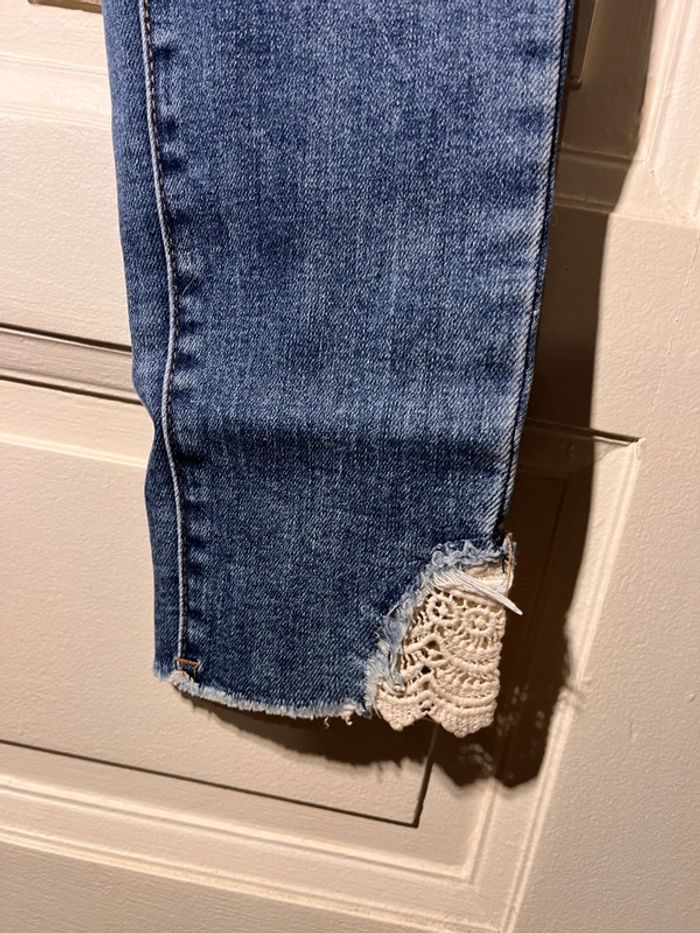 Jeans taille haute laulia 36 dentelle - photo numéro 2