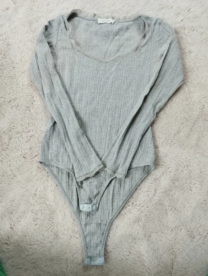 Body manches longues gris Promod 36