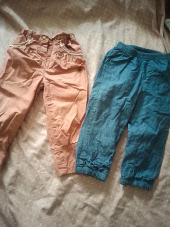 Lot 2 pantalons filles 24 mois