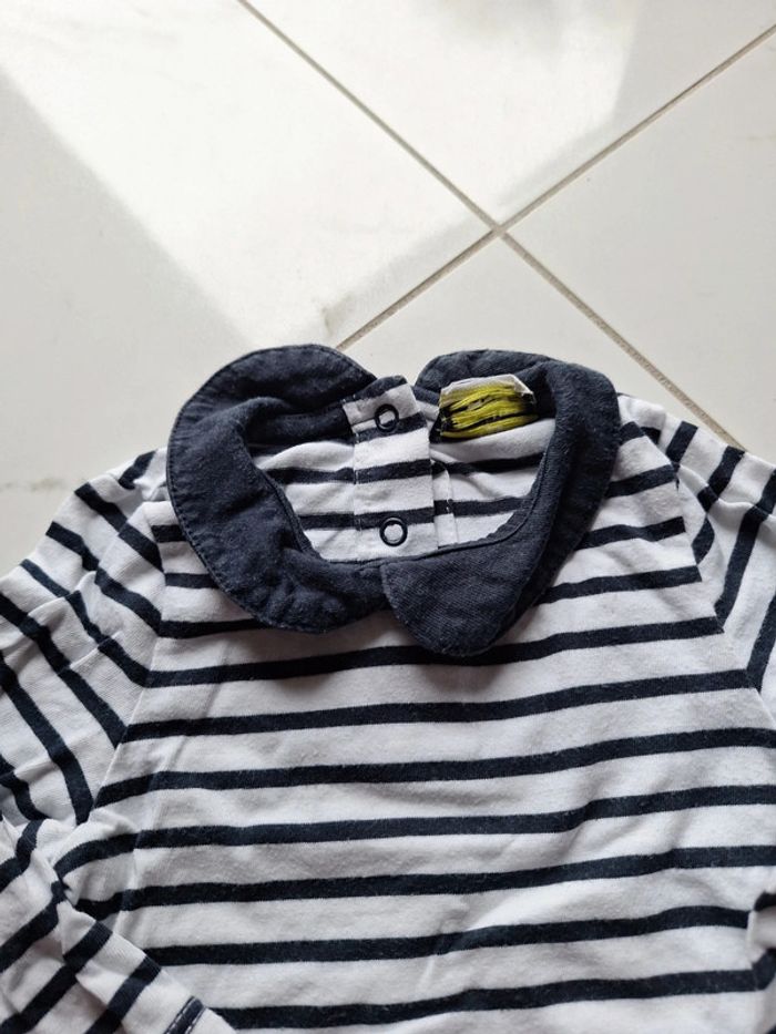 Haut marin col Claudine 3 mois - photo numéro 2