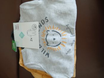 lot de deux pyjamas en coton garcon pieds antiderapants 23 mois 