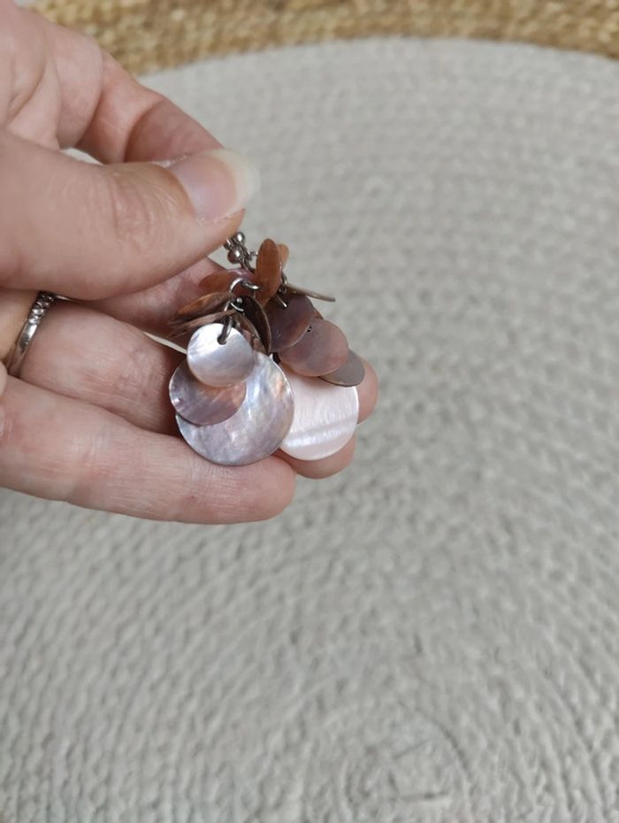 Boucles d'oreilles roses - photo numéro 2