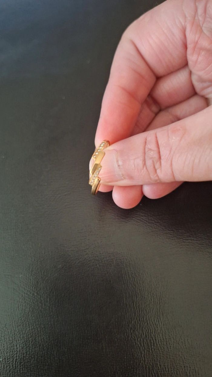 Bague zig-zag en acier inoxydable - photo numéro 6