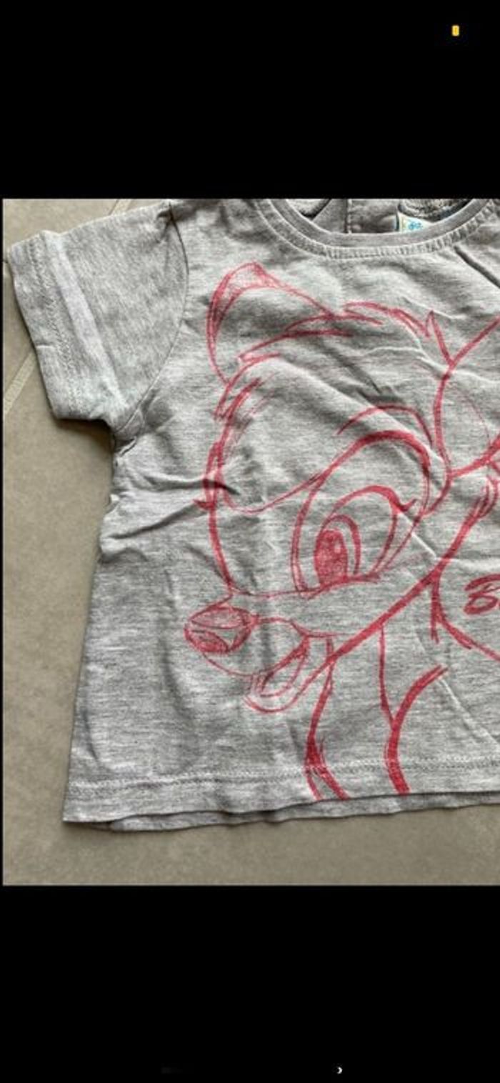 Tee shirt manches courtes Bambi 12 mois - photo numéro 8