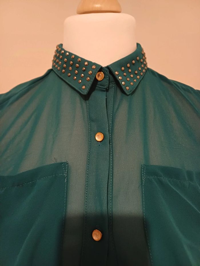 Chemise transparente boutonnée Orcelly taille M 38 - photo numéro 3