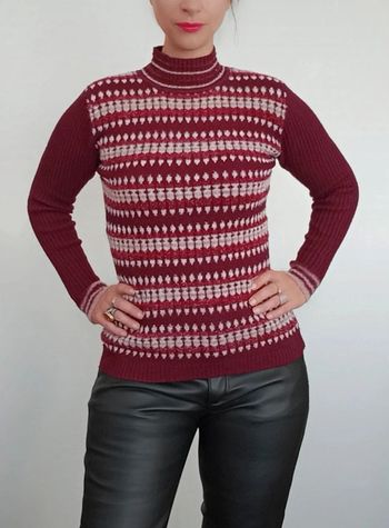 Pull d hiver chaud col roulé pailleté TU