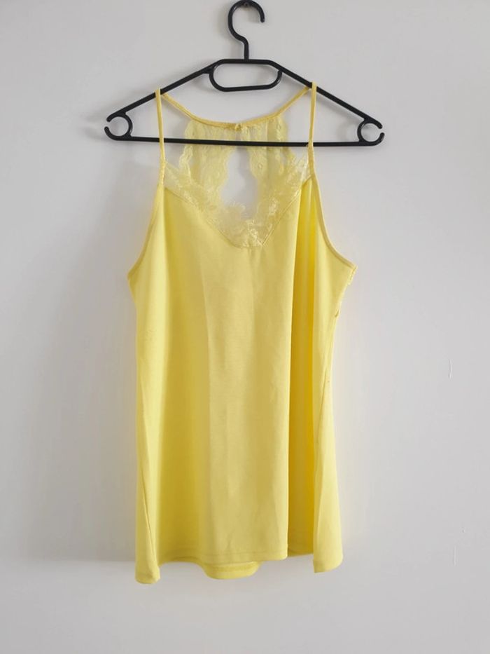 Débardeur dentelle jaune Camaieu - photo numéro 3