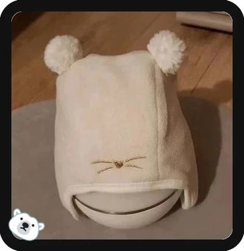 Bonnet blanc très chaud kiabi taille 49 cm état comme neuf