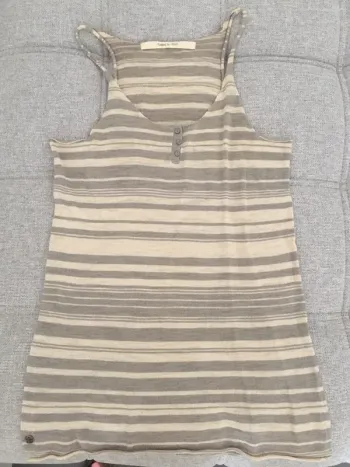 Debardeur IKKS gris et crème