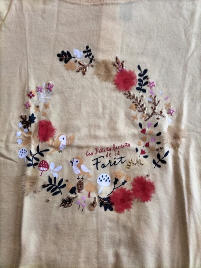 Tee-shirt manches courtes jaune 6 ans Sergent Major - photo numéro 6