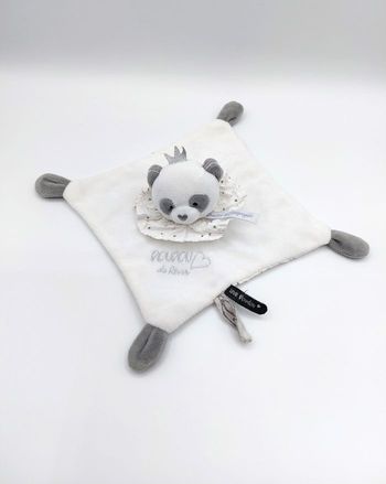 Doudou plat panda blanc gris love doudou de rêves étoile plume Doudou et compagnie - A12726