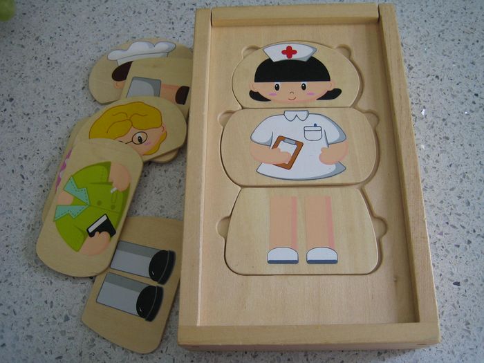 Puzzle bois des métiers Oxybul - photo numéro 3