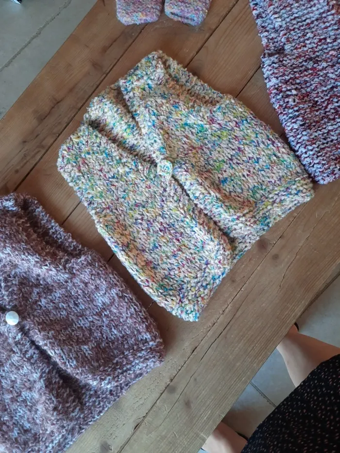 Lot de 3 boléros en laine - photo numéro 3