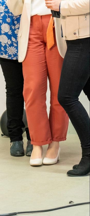 Pantalon carotte corail taille 42